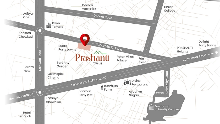 Location of Ram Prashanti Twin in Munjka, Rajkot - Image 438610