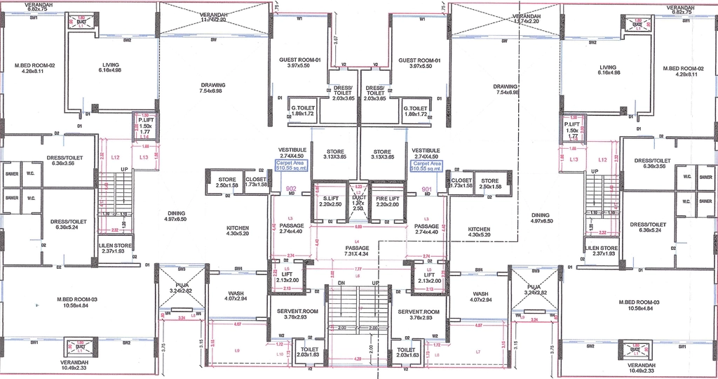 Floor Plan of Ravi Revanta in Munjka, Rajkot - Image 438627