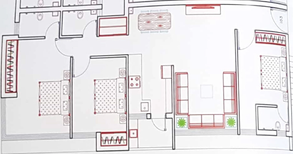 3 BHK Flat in Sai Sanjivani Appartment in Munjka, Rajkot - Image 932294