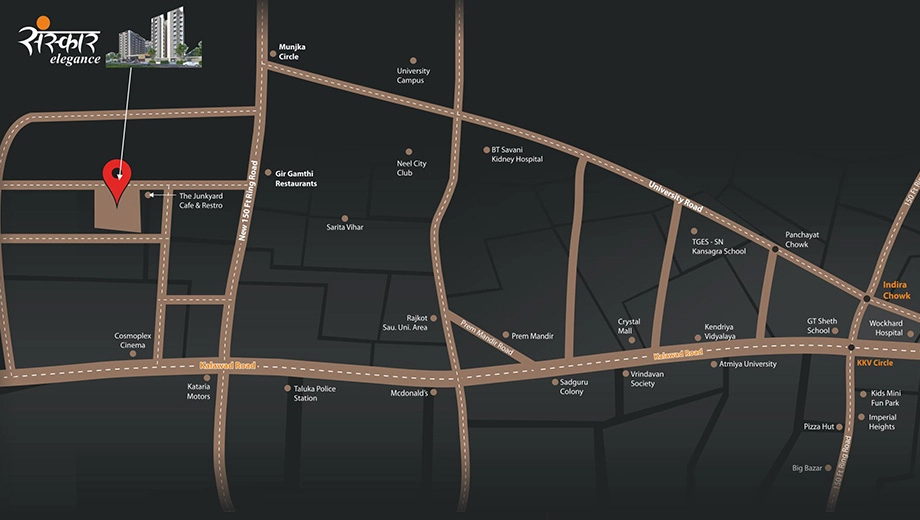 Location of Somnath Sanskar Elegance in Munjka, Rajkot - Image 438681