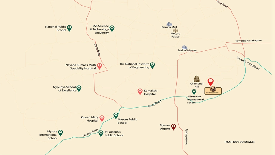 Location of Shubham Bindu Premio Signature in Lalitaddripura, Mysore - Image 438700