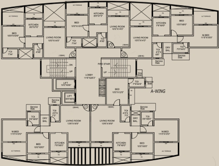 Floor Plan of Durga Imperial in Kalyan East, Thane - Image 81566