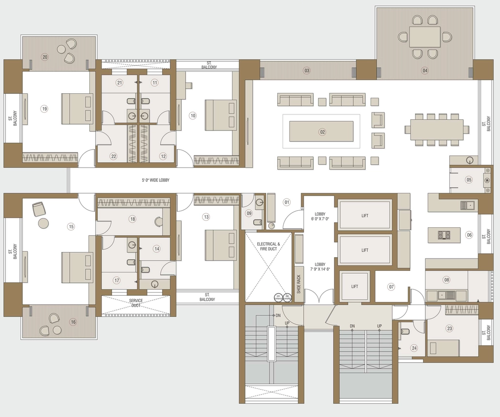 5 BHK Flat in Vaastu Royal Cliff in Gangapur Road, Nashik - Image 932334