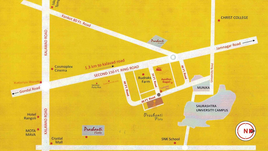Location of Shivay Prashanti Flats in Munjka, Rajkot - Image 438736
