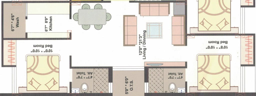 2 BHK Flat in Shree Rudraksh Avenue in Munjka, Rajkot - Image 932336