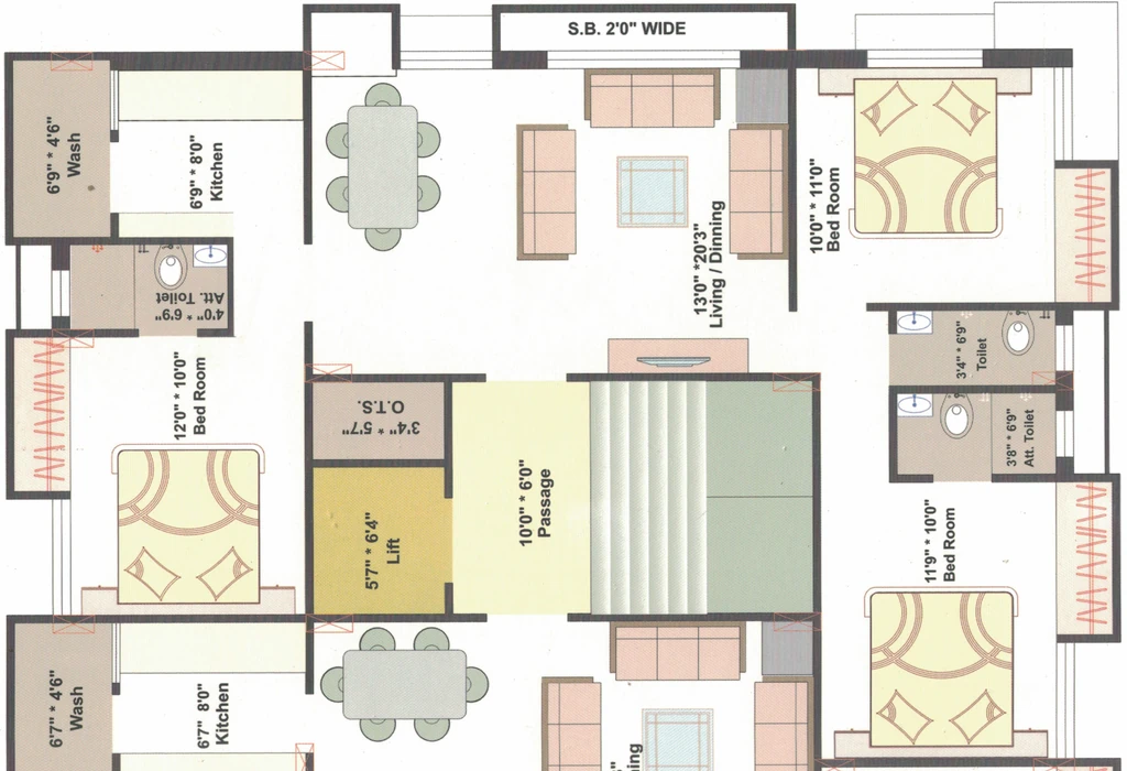 3 BHK Flat in Shree Rudraksh Avenue in Munjka, Rajkot - Image 932337
