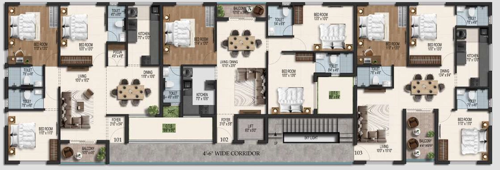 Floor Plan of Royal Vriksha in Iyyappanthangal, Chennai - Image 438821