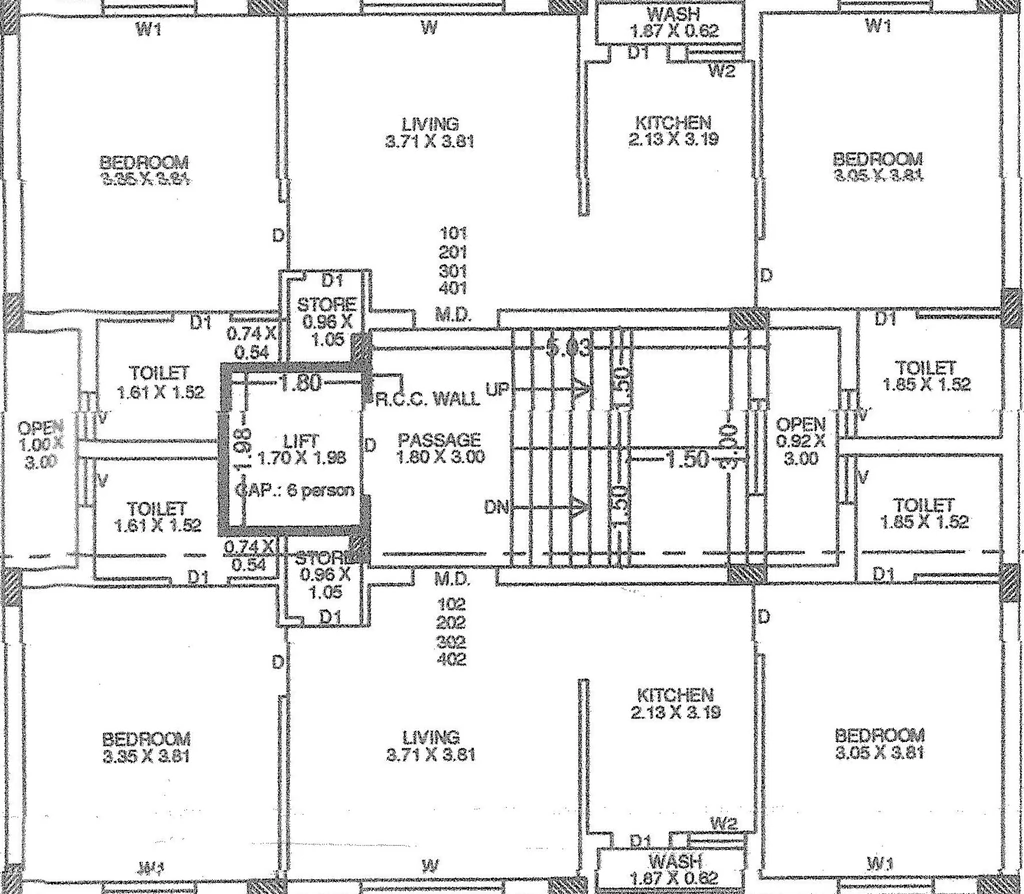 Floor Plan of Akash Sopan Square in Radhika Park, Rajkot - Image 438764