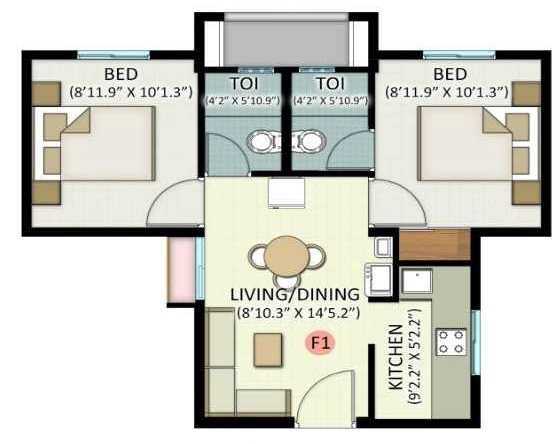 2 BHK Flat in Sanklecha Utsav in Perambur, Chennai - Image 932354