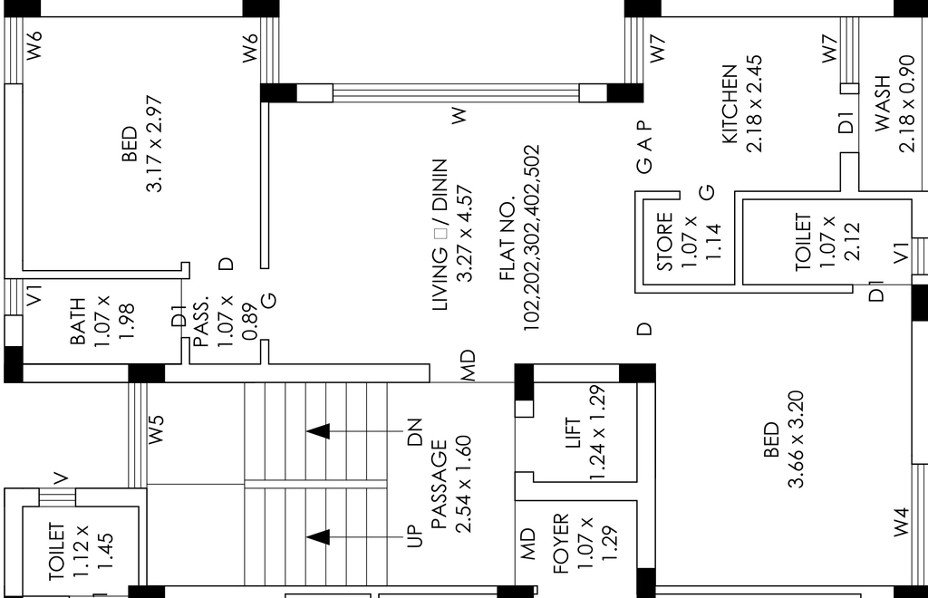2 BHK Flat in Atulyam Elegance in Radhika Park, Rajkot - Image 932344