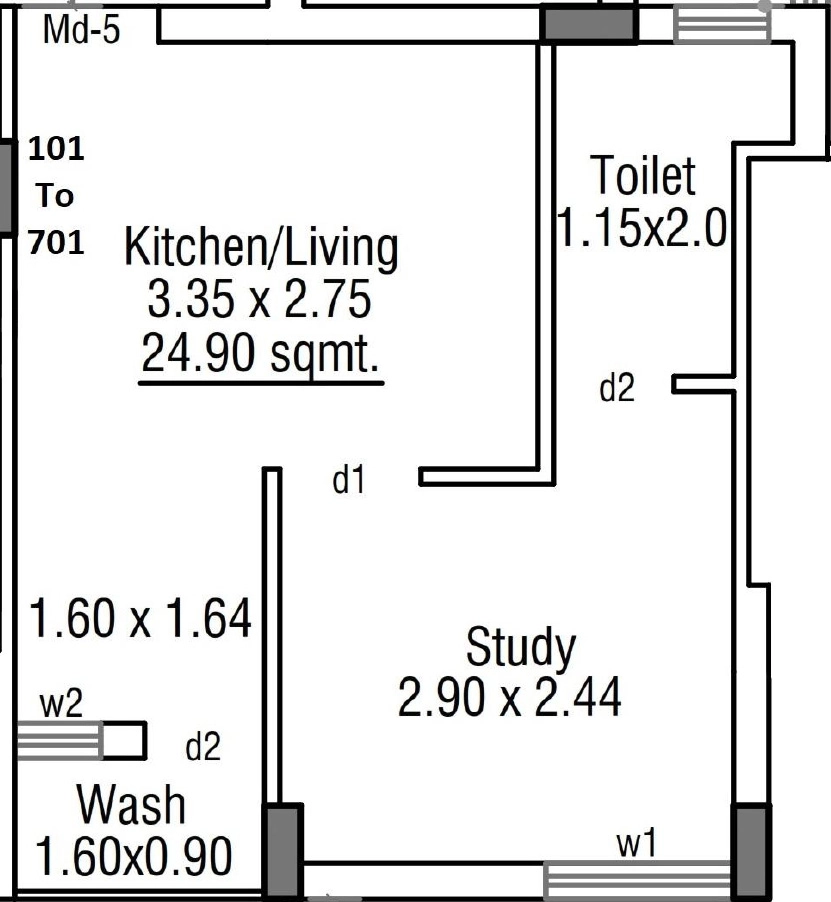 1 BHK Flat in DK City Serenity in Radhika Park, Rajkot - Image 932346