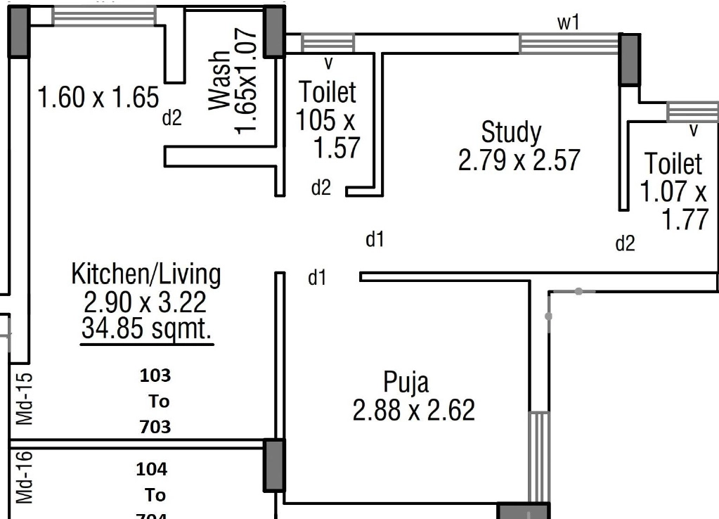 2 BHK Flat in DK City Serenity in Radhika Park, Rajkot - Image 932347