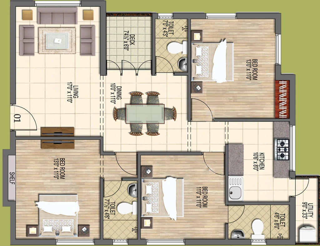 3 BHK Flat in Sri Kalpathru Panchvati in Shenoy Nagar, Chennai - Image 932349