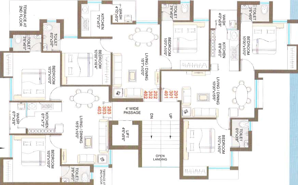 Floor Plan of Jagrutideep Gold in Mavdi, Rajkot - Image 438808