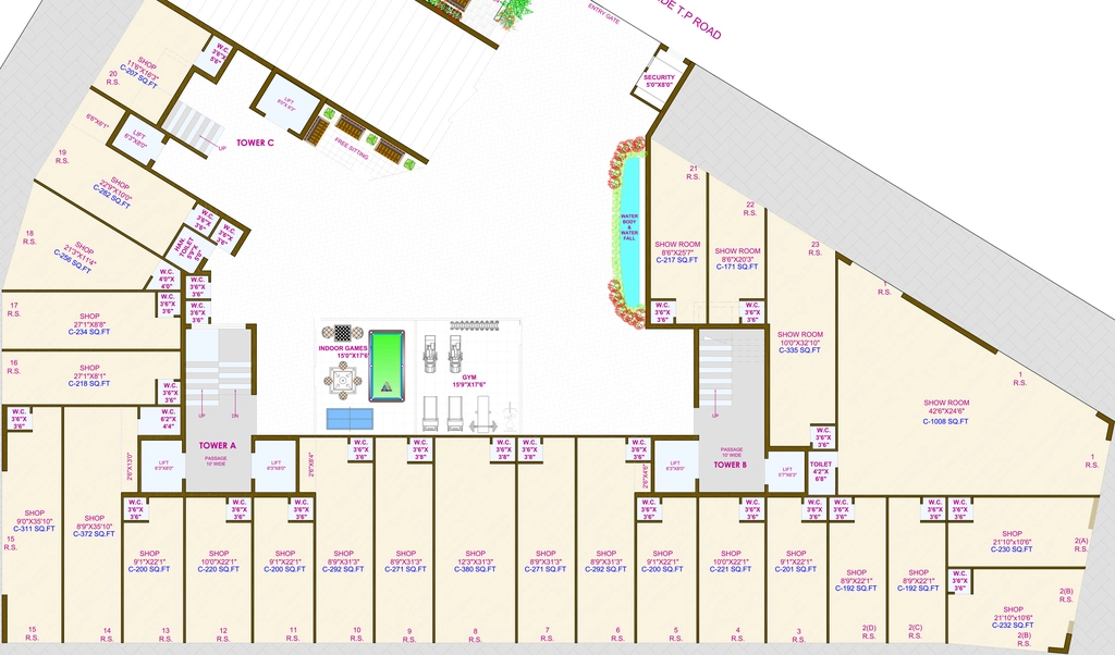 Floor Plan of Commercial JMJ Sapphire Gold in Radhika Park, Rajkot - Image 438841
