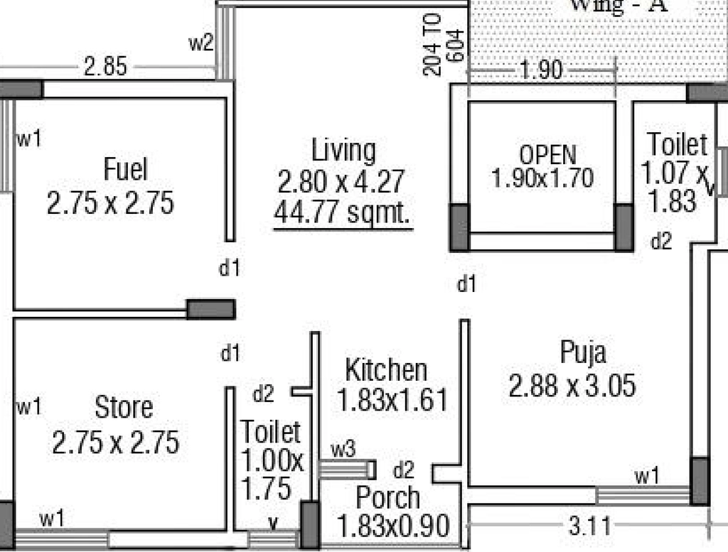 2 BHK Flat in JR City Elite in Radhika Park, Rajkot - Image 932364