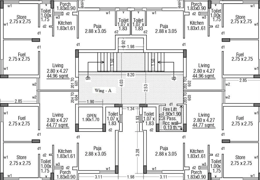 Floor Plan of JR City Elite in Radhika Park, Rajkot - Image 438853