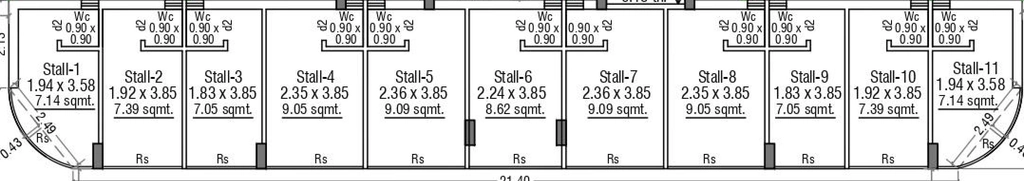 Floor Plan of Commercial JR City Elite in Radhika Park, Rajkot - Image 438858