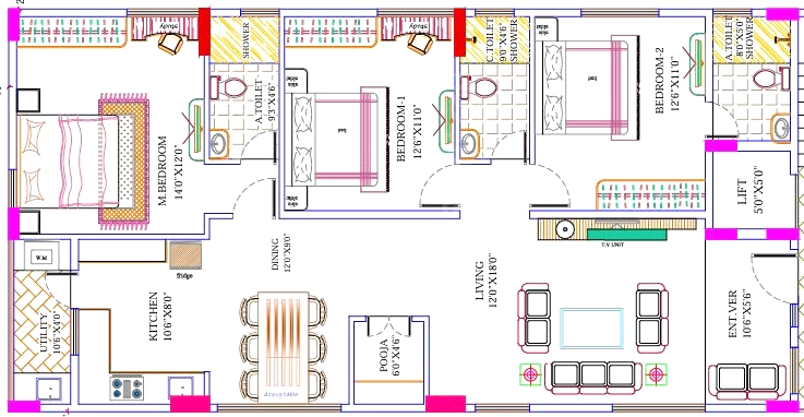 3 BHK Flat in Sri Raghavendra Golden Nest in Basavanagudi, Bangalore - Image 932375