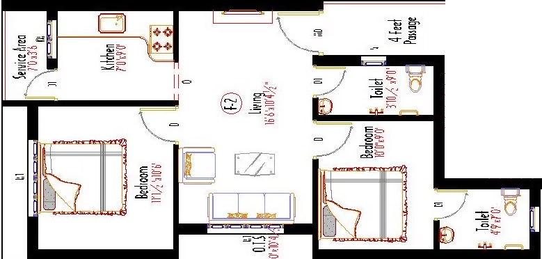 2 BHK Flat in Sri Raghavendra Pink House in Perambur, Chennai - Image 932373