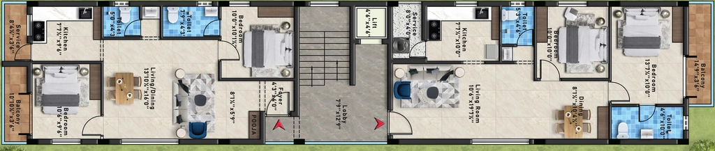 Floor Plan of Cinnamon Bliss in Ayanambakkam, Chennai - Image 438942