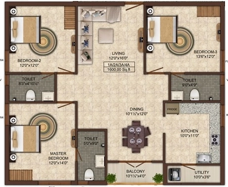 3 BHK Flat in India Kurinji Elite in Anna Nagar, Chennai - Image 932381