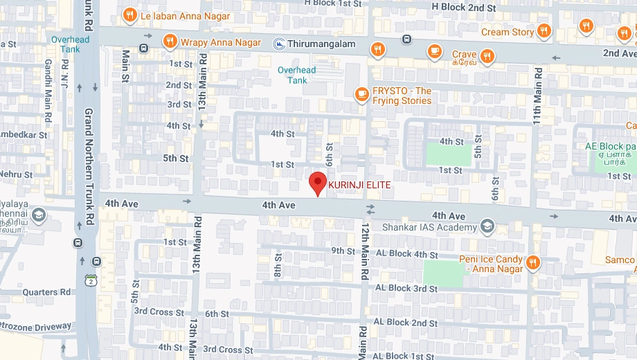 Location of India Kurinji Elite in Anna Nagar, Chennai - Image 438933