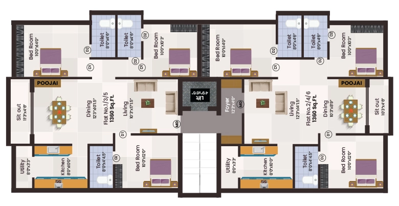 Floor Plan of Nexa Akshayam in Korattur, Chennai - Image 438962