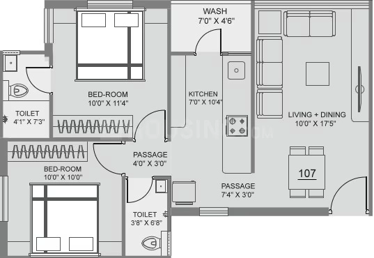 2 BHK Flat in SV Precious Gold in Radhika Park, Rajkot - Image 932394