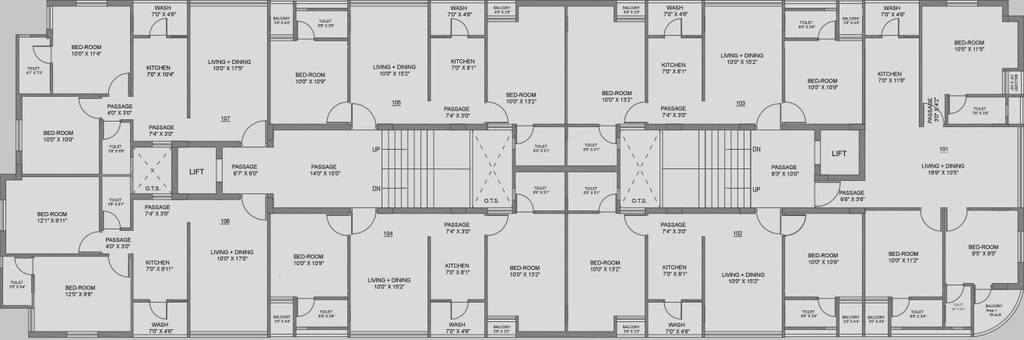 Floor Plan of SV Precious Gold in Radhika Park, Rajkot - Image 438970