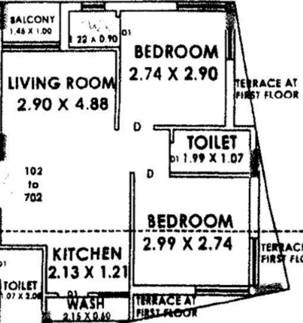 2 BHK Flat in Tirth Dream Land in Kotharia, Rajkot - Image 932404