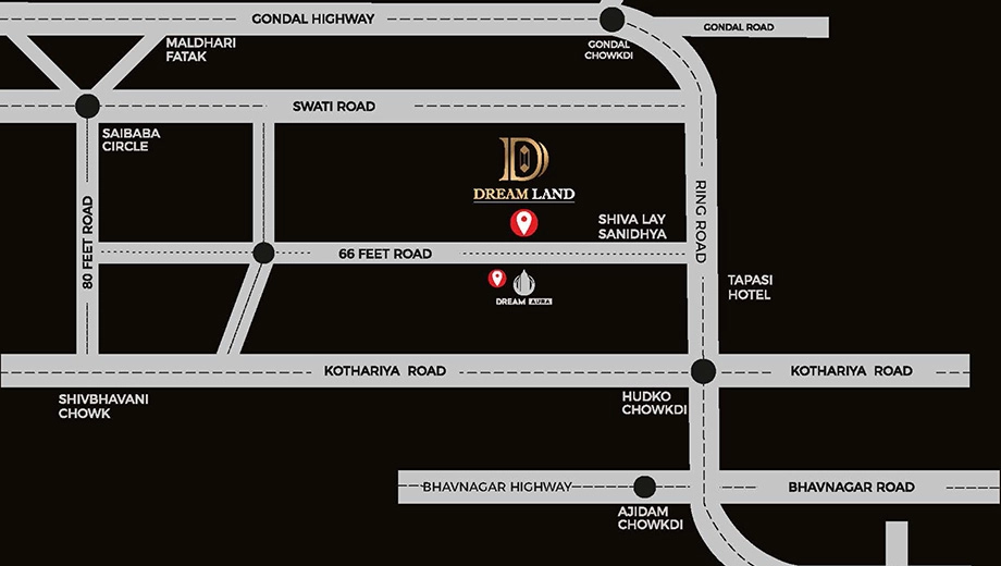 Location of Commercial Tirth Dream Land in Kotharia, Rajkot - Image 439009