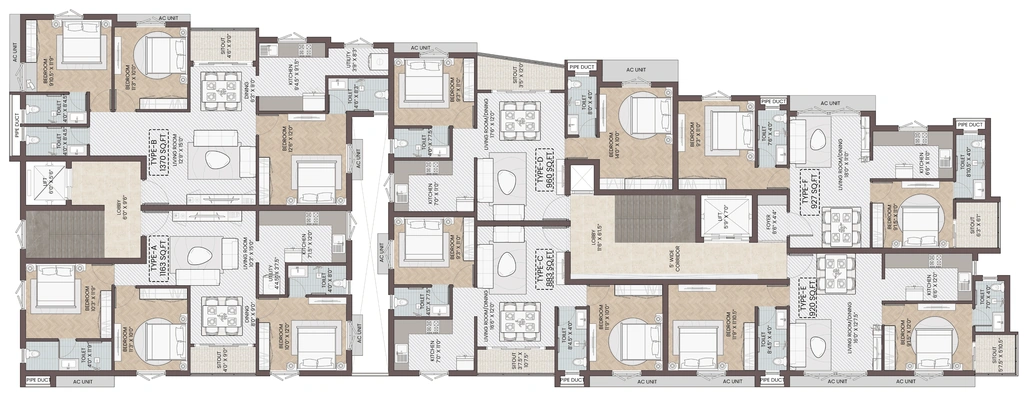 Floor Plan of Nexa Cove in Korattur, Chennai - Image 439013