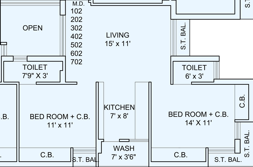 2 BHK Flat in Unique The Sky View in Kotharia, Rajkot - Image 932411
