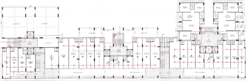 Floor Plan of Commercial Uptown View in Yogi Nagar, Rajkot - Image 439044