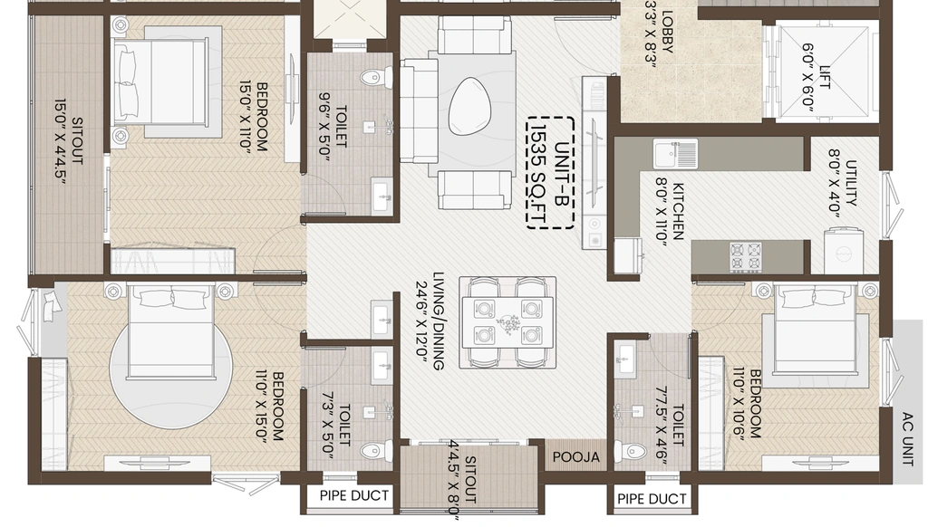 3 BHK Flat in Nexa Sarvam in Anna Nagar, Chennai - Image 932419