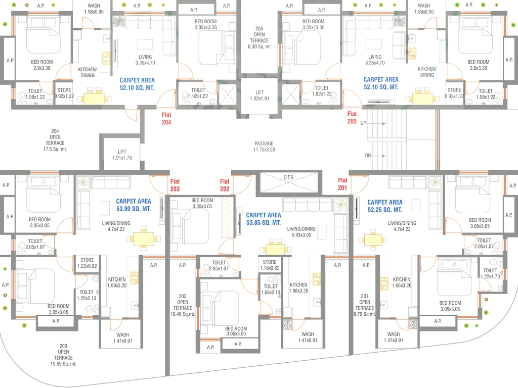 Floor Plan of Yogi Royal Enclave in Rail Nagar, Rajkot - Image 439059