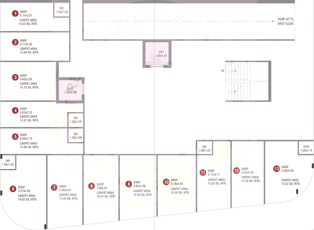 Floor Plan of Commercial Yogi Royal Enclave in Rail Nagar, Rajkot - Image 439065