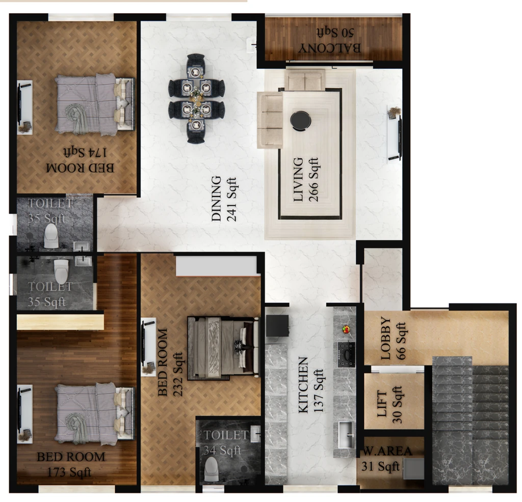 3 BHK Flat in Oblong Ramkhar Polaris And Capella in Mogappair, Chennai - Image 932423