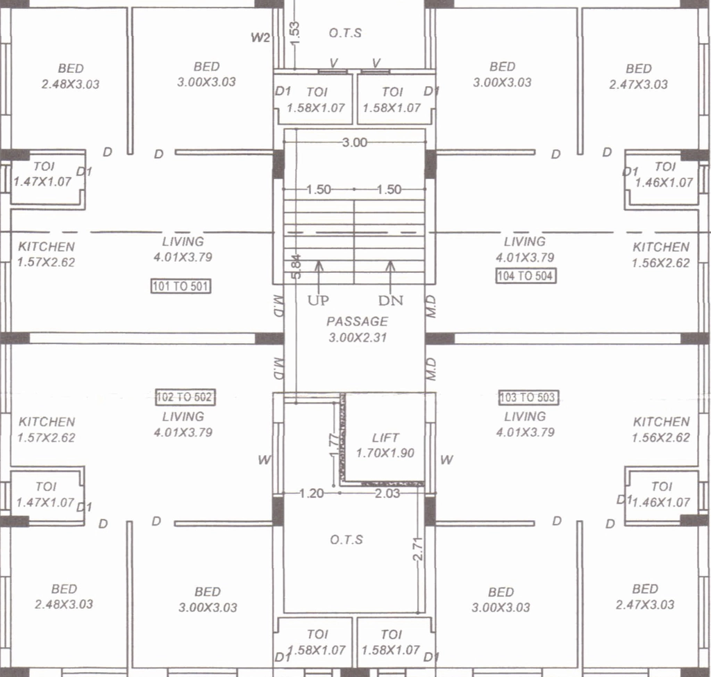 Floor Plan of Prakashbhai Upvan Heights in Kotharia, Rajkot - Image 439080