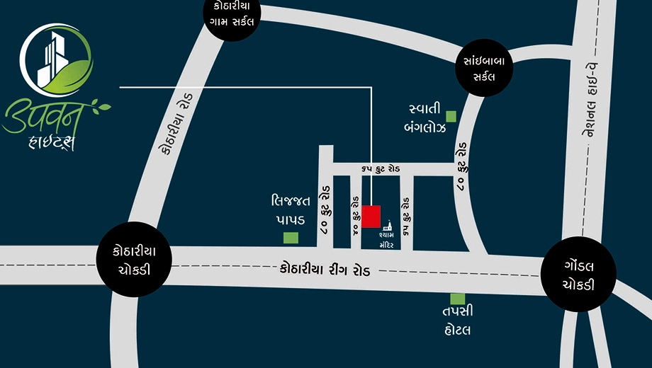 Location of Prakashbhai Upvan Heights - Image 439079
