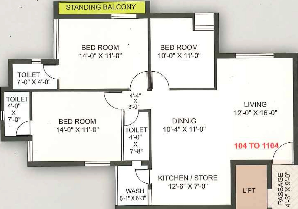 3 BHK Flat in Vasant Malhar in Yogi Nagar, Rajkot - Image 932426