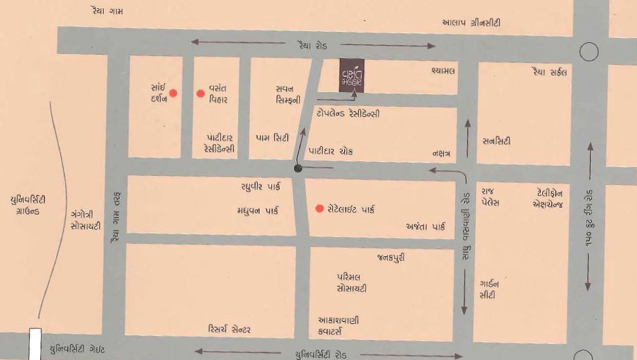 Location of Vasant Malhar in Yogi Nagar, Rajkot - Image 439085