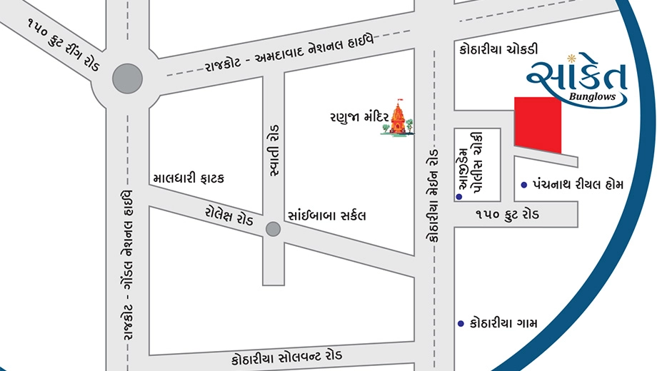 Location of Balaji Sanket Bunglows - Image 439092