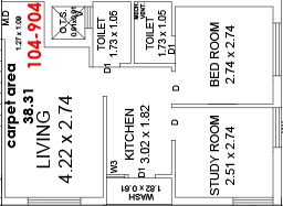 2 BHK Flat in NDK 9TH Emerald in Radhika Park, Rajkot - Image 932435