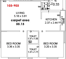 2 BHK Flat in NDK 9TH Emerald in Radhika Park, Rajkot - Image 932437