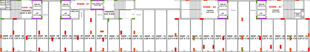 Floor Plan of Commercial NDK 9TH Emerald in Radhika Park, Rajkot - Image 439117