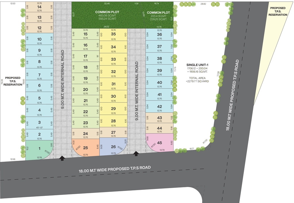 Master Plan of Shyam Sanskar Bungalows in Vavdi, Rajkot - Image 439126