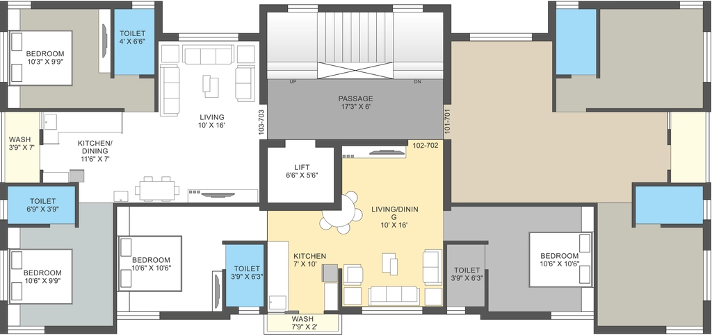 Floor Plan of Aval Silver Hill in Munjka, Rajkot - Image 439132