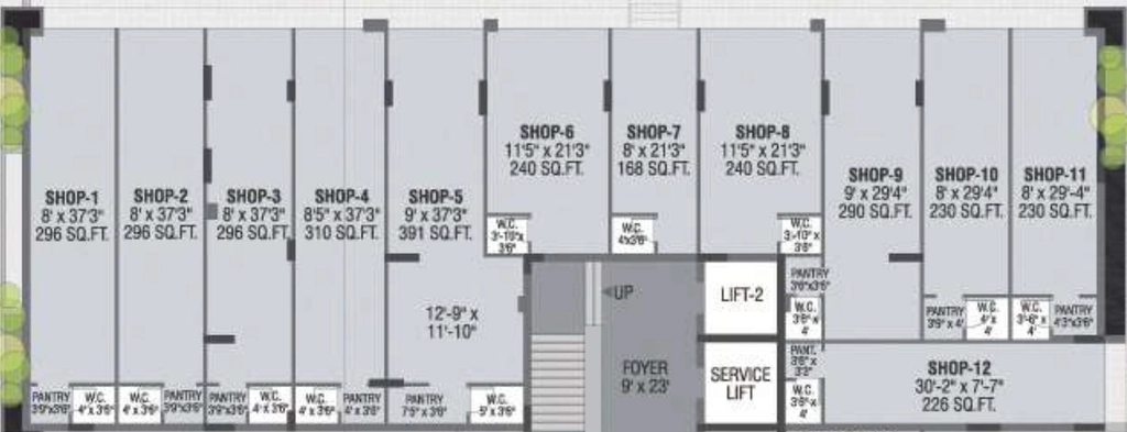 Floor Plan of Commercial Techcon Suncity Titanium in Radhika Park, Rajkot - Image 439149